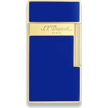 S.t. Dupont Biggy Puro Çakmak Parlak Mavi Gold 25005