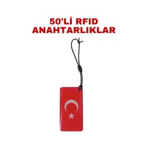 Sr-604 B Yazılabilir Ve Kopyalanabilir Rfıd Proximity Anahtarlık 125 Khz Bayrak Tipi Keyfob 50 Adet