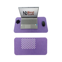 Bilgisayar Mouse Pedi Masa Üstü Düzenleyici Mat 70x32 Cm Mor