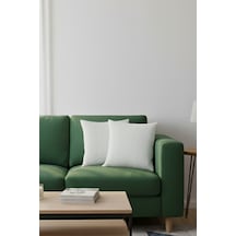 Miracolo Home Ekru Pamuklu Dekoratif Kırlent Kılıfı 43x43 2 Adet