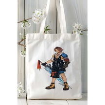 Art Hediye Final Fantasy Oyun Baskılı Omuz Çanta Model 4 Çok Renkli