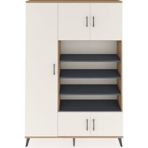 Arges Dolap 10 Raflı 5 Kapaklı 132x30x195 Çam-aytaşı/antrasit Çam