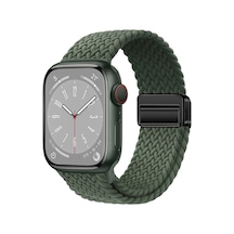 Watch 40mm Nvth Krd-134 Örgü Tasarımlı Hasır Kordon Strap Kayış - Koyu Yeşil