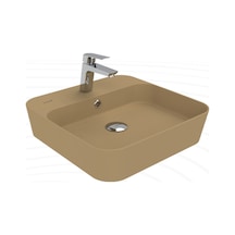 Creavit Loop Kare İnce Çanak Lavabo 45 Cm Mat Cappuccino Lp046-00cm00e