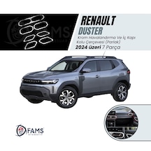 Renault Duster Krom Havalandırma Ve İç Kapı Kolu Çerçevesi 2024 Üzeri 7 Prç P.çelik Parlak