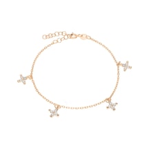 Eva Pırlanta Çiçek Bileklik 718522 Rose