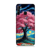İnfinix 5s Lite Uyumlu Masalsı Pembe Ağaç Desenli Silikon Kılıf Çok Renkli
