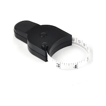 Black-wıntape150cm 60 Inç Vücut Bel Göğüs Bacaklar Santimetre Inç Mezura Geri Çekilebilir Ölçüm Cetveli