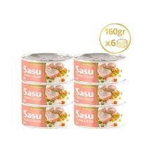 Sasu Basmati Pirinçli Ton Salata İri Parça 6 x 160 G