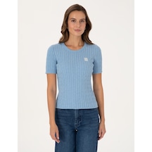Pierre Cardin Kadın Mavi Kazak /triko 50317063-vr249 Mavi