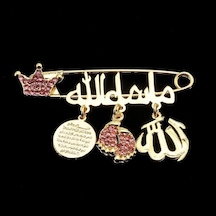 Sahiaksesuar Arapça Maşallah Yazılı Bebek Yaka Iğnesi 40
