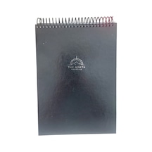 The North Üstten Spralli Sert Kapak Cilt Bezi 120 Yaprak Çizgili Defter Siyah