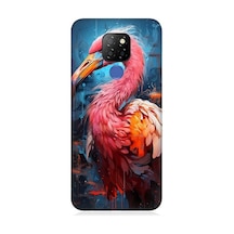 General Mobile Gm 20 Uyumlu Pembe Albatros Kuş Desenli Silikon Kılıf
