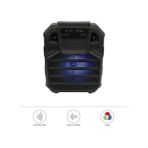 1397 Siyah 6,5 İnc Rgb Ledli Taşınabilir Bluetooth Hoparlör Parti Speaker