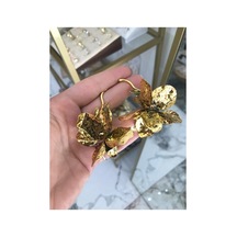 Marka Çiçek Vintage Model Küpe Altın