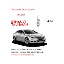 Renault Talisman 2015-2020 Uyumlu Arası Ön Uzun Far Ampülü Sarı 1 Adet