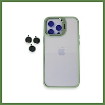 Bezos Joko İphone 14 Pro Uyumlu Kılıf Roblox Lens Standlı Kapak - Yeşil Hb006