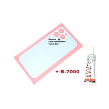 Tkgz Apple Uyumlu iPhone 13 Pro Max Arka Pil Batarya Kapağı Cam+b-7000 Mavi