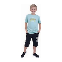 Fyk Kids Erkek Çocuk Yazlık Gamer Baskılı Alt-üst Takım Mint Yeşil