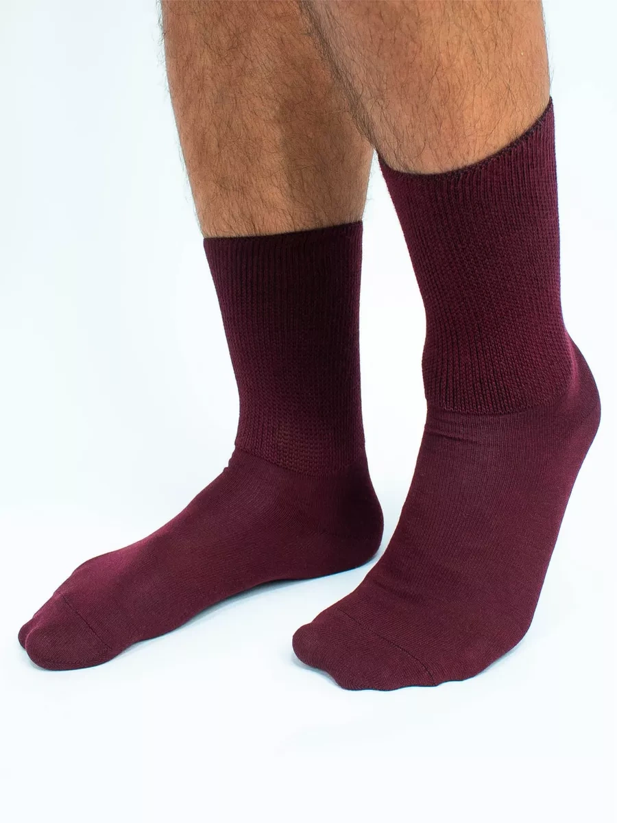 Ceboksarskıj Trıkotaz Tıbbi Çoraplar, Lastiksiz, 2 Çift 114763043 Bordo