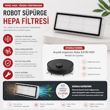 Arçelik Imperium Robo 4.0 Rs 9551 Modeli İle Uyumlu Robot Süpürge Hepa Filtresi