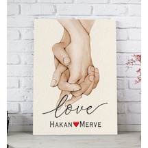 Bk Gift Kişiye Özel Sevgili El Ele Tasarımlı Kanvas Tablo-2 20x30 , Sevgiliye Hediye, Sevgililer Günü Hediyesi Kobitmeyencom33670 Bk Gift