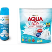 Aquabor Doğal Mineralli Bulaşık Makinesi Deterjanı 30 Adet +aerosol Bortam Dezenfektan.