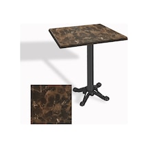 Çipa Döküm Ayak Kare Masa 80x80 Cm - Werzalit, Wermodin Ve Allzalit Tabla - Karacabey Mermer Çok Renkli