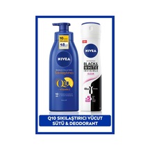 Nivea Q10 + Vitamin C Sıkılaştırıcı Vücut Losyonu 400 ML + Black & White Clear Kadın Sprey Deodorant 150 ML