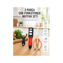 Çok Fonksiyonlu Mutfak Makas Seti Pratik Mutfak Yardımcısı Yeni Nesil Sarı Sarı