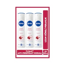 Kadın Sprey Deodorant Fresh Cherry 48 Saat Koruma 150mlx3
