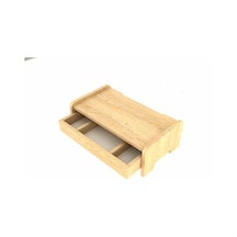 Ahşap Çekmeceli Monitör Standı Masaüstü Ergonomik Yükseltici Ve Düzenleyici