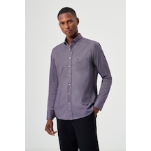 Bisse Erkek Regular Fit Paşa Yaka Spor Gömlek Lıla Gm23k232050 D44 Lila
