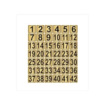 Metal Kapı,Masa,Dolap Numarası 15Cmx15Cm 42 Adet (1…42)