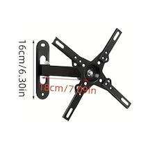 Topnotch Siyah 14-42 İnç Tv Ünitesi 180 Döner Masaüstü 55kg Taşırma Ev Ofis Siyah