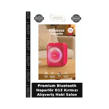 Premium Bluetooth Hoparlör D13 Kırmızı Alışveriş Hobi Salon