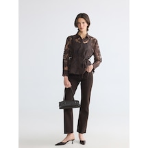 Lcwaıkıkı Classic Kahverengi Straight Fit Kadın Jean Pantolon