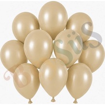 Deniz Kumu Renk Lateks Retro Balon 13 Cm - 10 Adet Bej