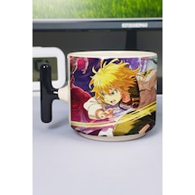 Nanatsu No Taizai Anime Baskılı Seramik Lüks Kupa 1 Adet T Şeklinde Özel Siyah Kulp Dalga Kulp V1t Çok Renkli