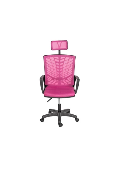 Ofis Çalışma Koltuğu Öğrenci Oyuncu Sandalyesi Döner Sandalye Pembe
