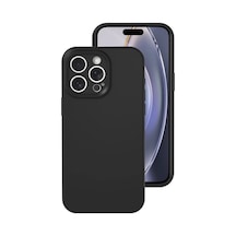 Newface - 868 - İphone 16 Pro Kılıf Nano İçi Kadife Silikon - Ece-umay - - Siyah Sıyah