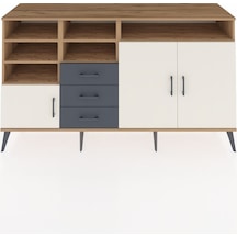 Kronos Konsol 7 Raflı 3 Çekmeceli 3 Kapaklı 176x59x99 Çam-aytaşı/ Çam-aytaşı/antrasit