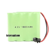 Bataryapil 4.8V 1800Mah Siyah  Soketli Nimh Oyuncak Araba Pili