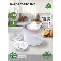 Polimerbyt Mikser İçin 2 Litrelik Kupa İle Hazırlama Aksesuarları Seti 436680339 Beyaz