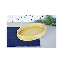 4 Adet Paçi Bambu Oval Derin Tepsi 36x26 Cm
