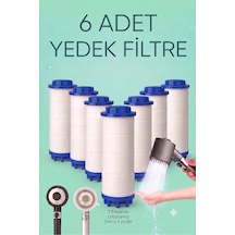 6 Adet Filtreli Duş Başlığı Uyumlu Başlık Yedek Filtresi Kireç Kir Pas Önleyici Çok renkli