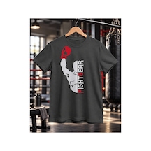 Segungear Boxingfist Erkek Regular Fit Baskılı Spor Tişört Gri - 932147890 Gri