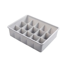 Sones Kontrast Renkli İç Çamaşırı Saklama Kutusu Çok Kapılı Plastik Sütyen Çorap Saklama Kutusu 15 Izgara Kapaksız Gri Diğer