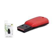 Hadron Hdx7011 Usb Kart Okuyucu Microsd Kırmızı