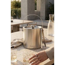 Cooket 2 Litre Çelik Buz Kovası Yk1839 Gümüş